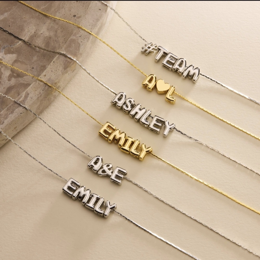 Gold and Silver Personalized Name Necklaces